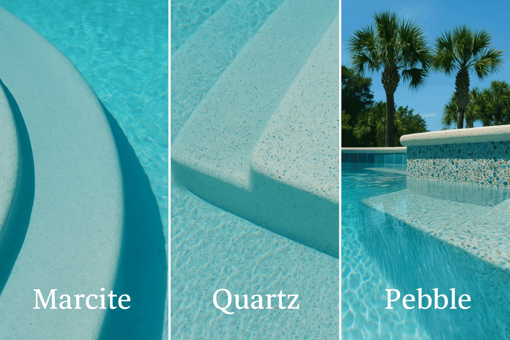 different pool materials
